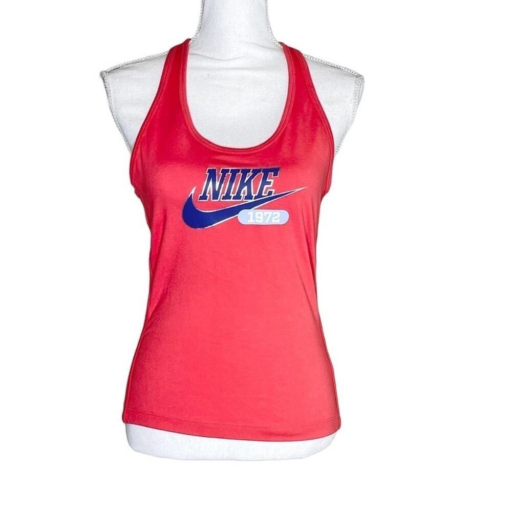 Nike Heritage spell out tank top graphic sporty women's medium